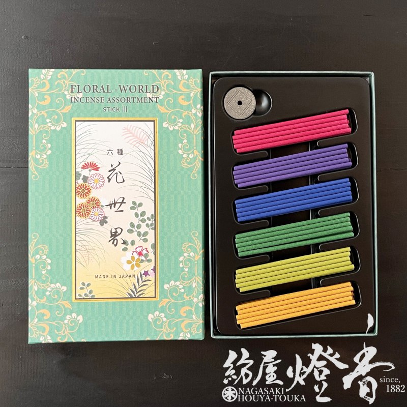 お香/くつろぎ『六種花世界-FLORAL WORLD-【6種アソート/各10本入