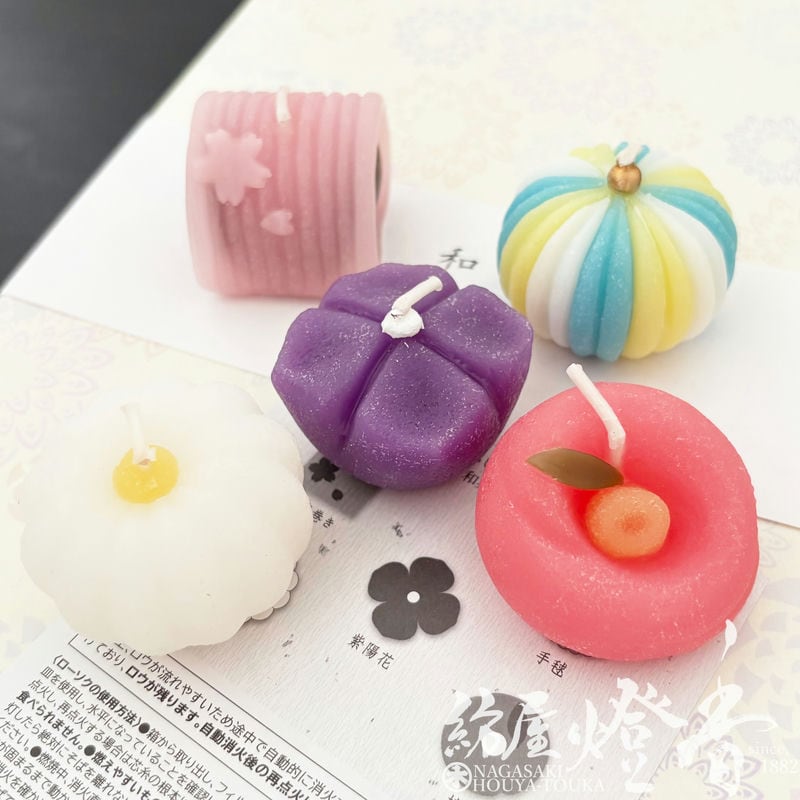 ご贈答/進物『五感で感じる季節【和遊・和菓子キャンドルセット】線香