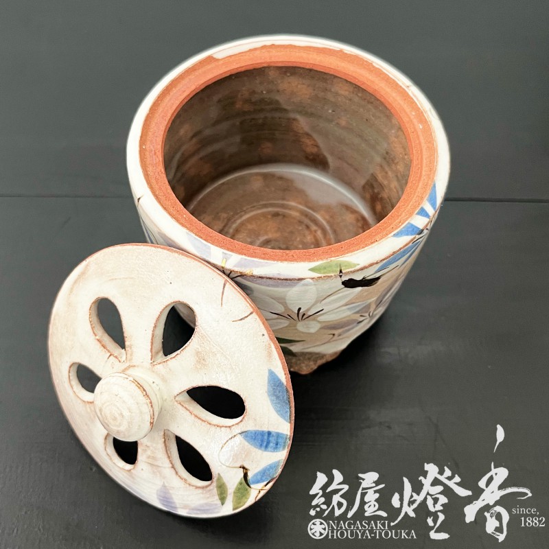 香器『香炉【乾山手鉄仙(けんざんでてっせん)】紙箱入[京焼・清水焼/俊