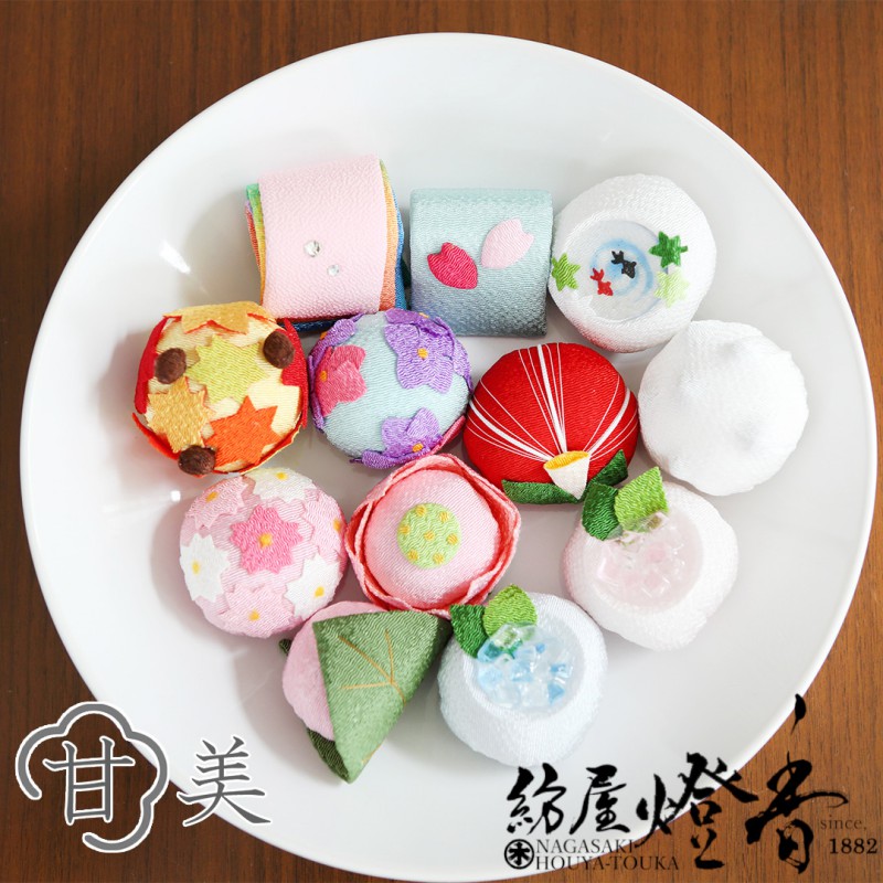 置き香/ちりめん雑貨『生菓子を模した香り雑貨【香の花・甘美-KANBI