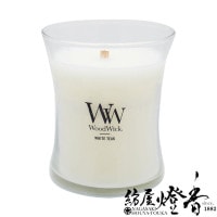 ޥɥزȹΥϡˡWoodWick[ۥ磻ȥ-WHITE TEAK-]/JarMۻȢ[ǳ55/ڿ]٥åɥå