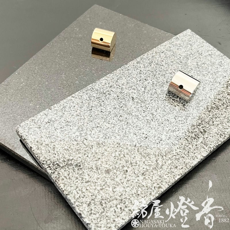 香器/香道具『鏡面仕上げ【石の香皿・グレー×シルバー-Stone incense