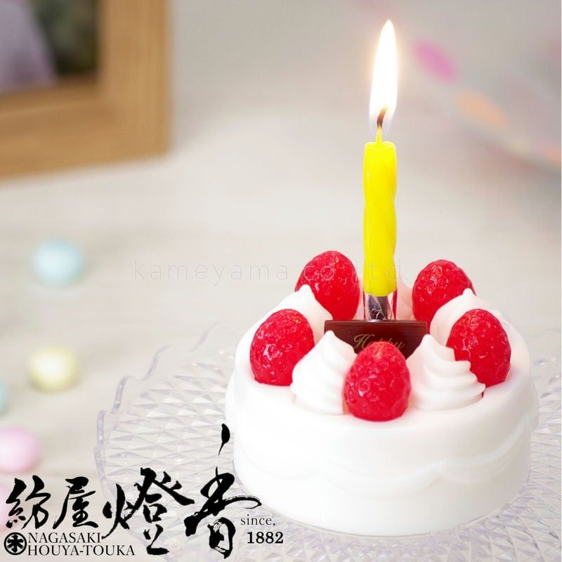 故人の好物キャンドル『まるで本物【誕生日ケーキキャンドル】 プラ箱