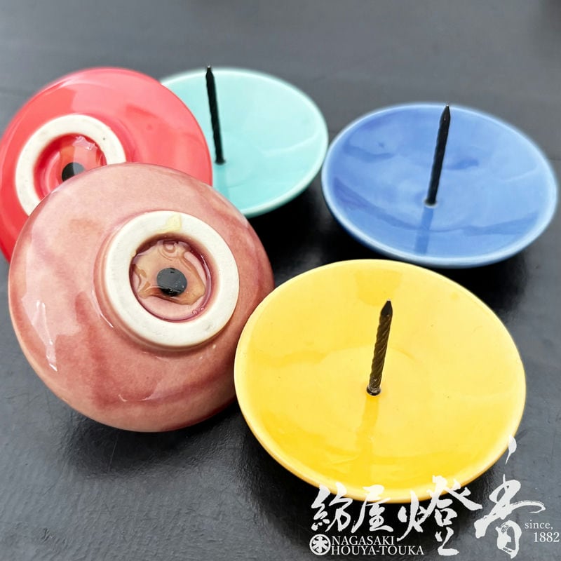 燭台/蝋燭立『ジャパンクタニ【九谷焼ろうそく立て・黄-KI-】紙箱入