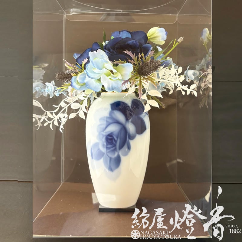 【豪華】蓮の花 アートフラワー 創作 飾り 陶器花瓶付き（高さ80cm） 造花/飾り物『アーティフィシャルフラワー【アートフラワーギフト