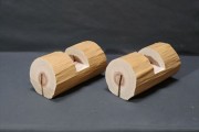 『ほっとできる空間に』衝立脚　絞り丸太加工品　長さ200mm φ110mm±10mm 2個入り