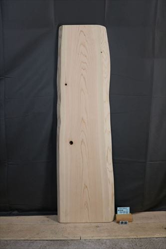 桧 耳付加工板 一枚板 1400×40×300mm 19012302｜無垢一枚板(カウンター
