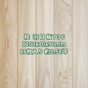 桧 腰板 腰壁 羽目板 壁板 1.2m 本実目透し加工 無節 無塗装 1200x10x90mm (18枚入り約0.58坪)  送料無料 No.736