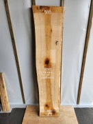 桧 耳付 一枚板 テーブル 天板 無垢 2230x65x450mm 品番23072616