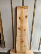 桧 耳付 一枚板 テーブル 天板 無垢 2190x65x440mm 品番23080402