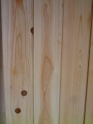 桧 壁板(羽目板) 3m 本実 目透かし加工 節あり 無塗装 3000x12x120mm (10枚入り約１坪)  条件付き送料無料 No.630|桧|羽目板