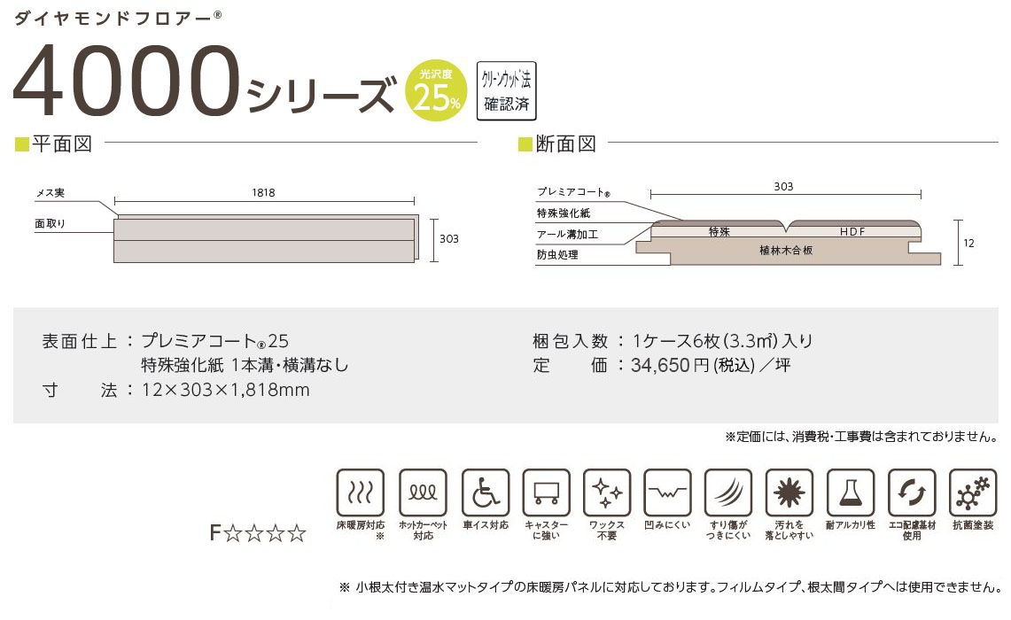 床材】 送料無料メーカー直送品 東洋テックス4000シリーズフロア