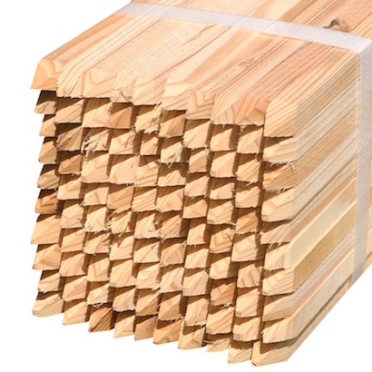 木杭 300mm×10mm角 面取り有り 200本入り MIX 1本約43円｜木杭・測量杭