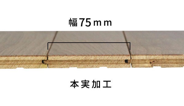 ナラページ ナラ ユニフローリング 床材 UV塗装 1818×12×75mm (12枚入り約0.5坪