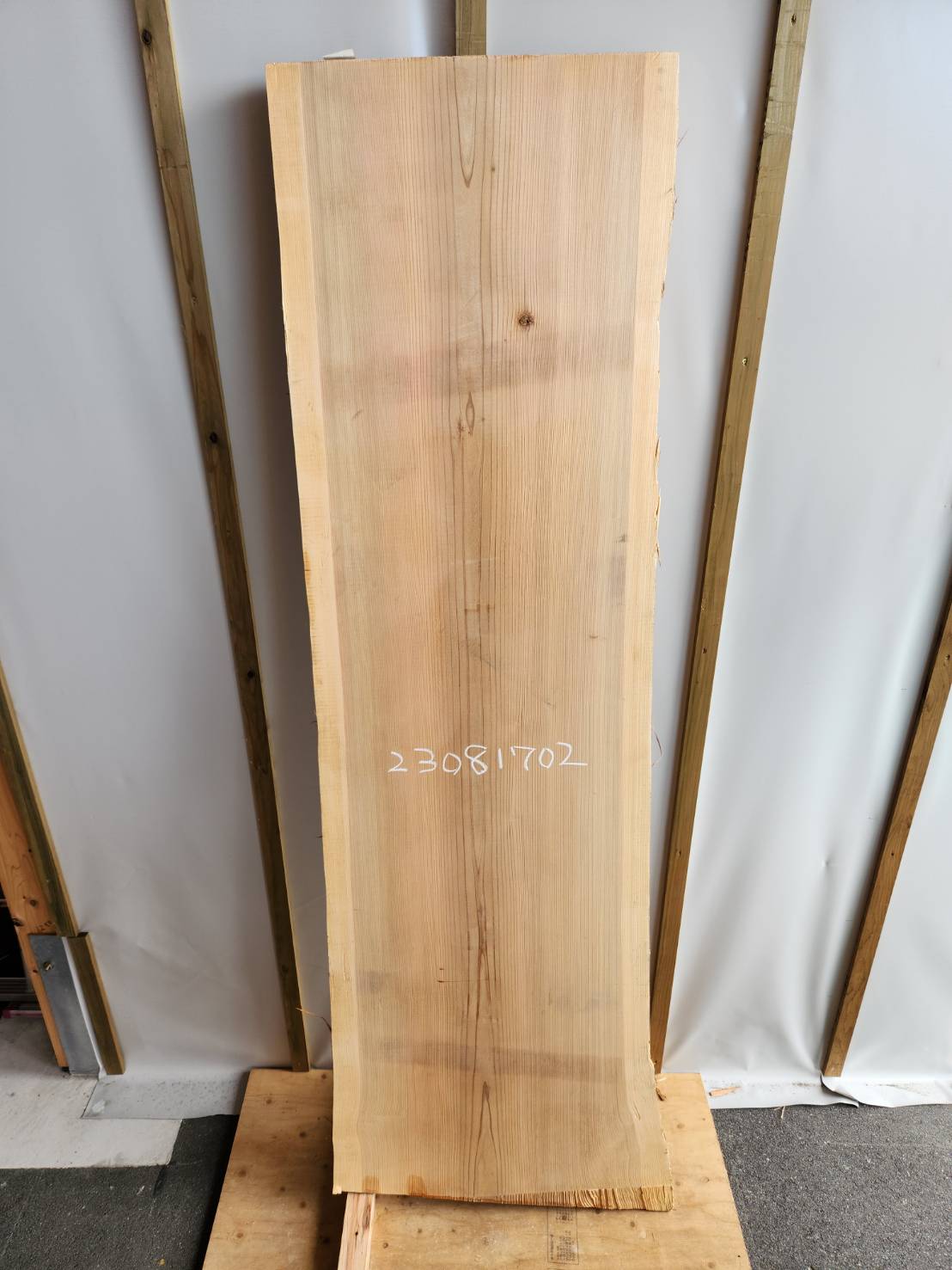杉 耳付き 一枚板 天板 テーブル テレビボード 無垢 2230×65×550mm