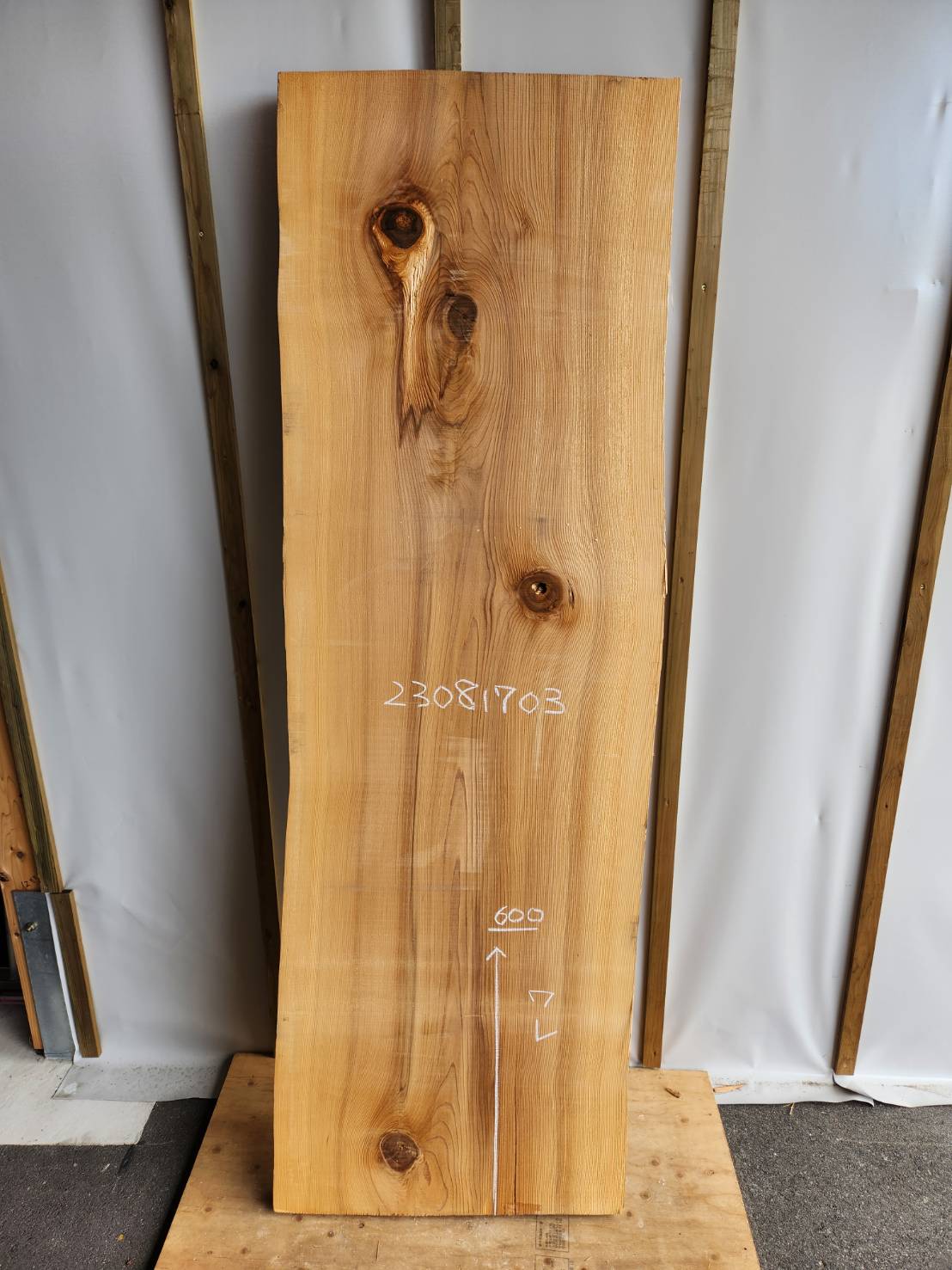 杉 耳付き 一枚板 天板 テーブル テレビボード 無垢 2200×65×650mm