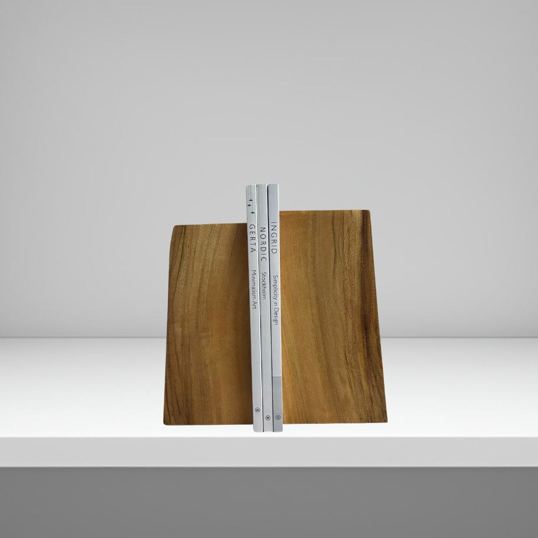 ブックエンド 楠 1組(2個入り) 高さ約23cm｜ブックエンド 木製｜木材