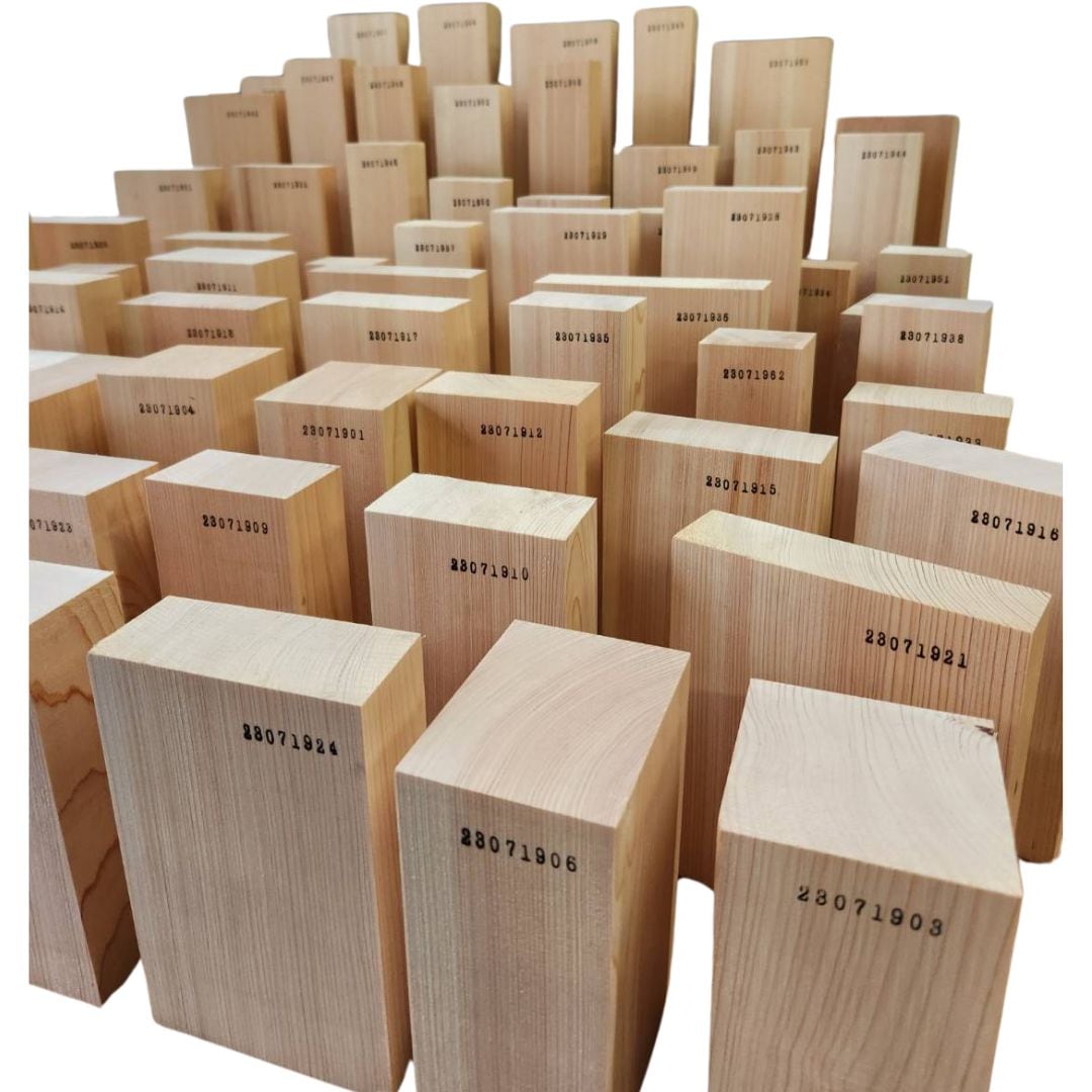 桧 彫刻用木材 柾目幅130×板目幅36mm｜彫刻材,桧(ヒノキ) 規格品｜木材