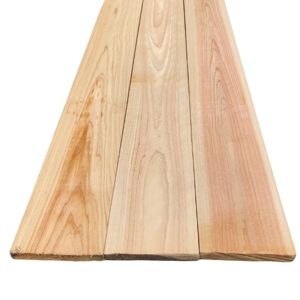 桧板 厚み18×幅120×長さ980mm 無節 乾燥材 荒材 1枚入り 約1m<br