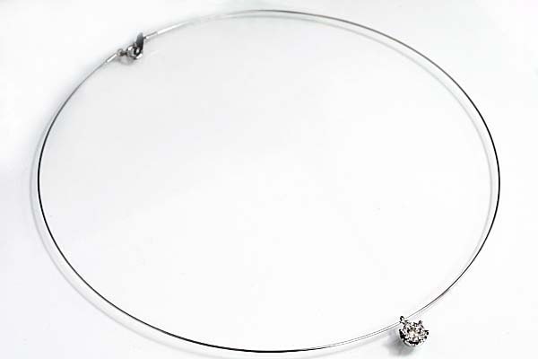 A362-15z0131【ダイヤモンド0.3cts】K18WGオメガネックレス