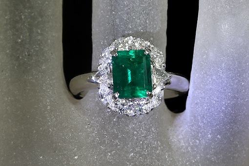 k-2-15g0150【エメラルド1.62cts&ダイヤ0.84cts】Pt900リング