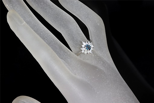 アレキサンドライト ダイヤモンド pt900 A574-22n0123【アレキサンドライト 0.27cts】Pt900ダイヤモンドリング