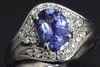 A586-25n0342 【タンザナイト 1.50cts】Pt900ダイヤリング