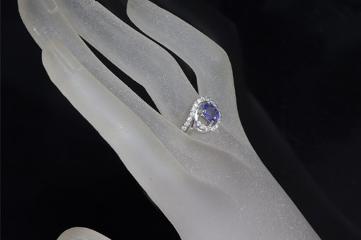 A583-24n0090 【タンザナイト 0.92cts】Pt900ダイヤリング