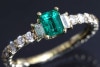 A575-23n0021【エメラルド&ダイヤモンド】K18リング