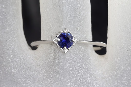 in1166nt312【サファイア 0.25cts】Pt900ダイヤモンドリング