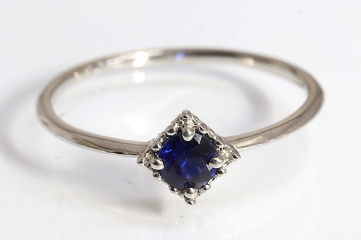 in1166nt312【サファイア 0.25cts】Pt900ダイヤモンドリング
