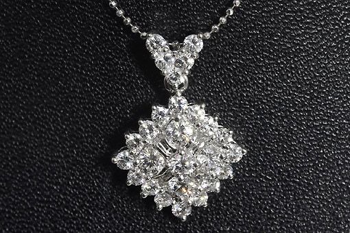 A586-25n0240【ダイヤモンド 1.44cts】Pt900ペンダントヘッド