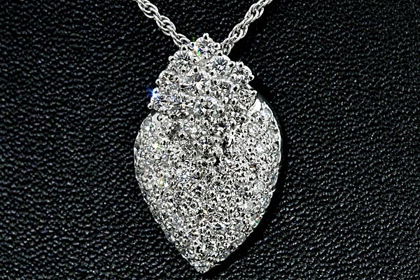 A422-16n0019【ダイヤモンド1.24cts】プラチナネックレス