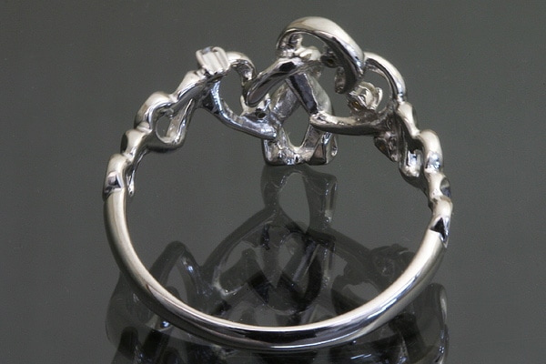 A238-13z0088【ダイヤモンド】ハートデザインK18WGリング