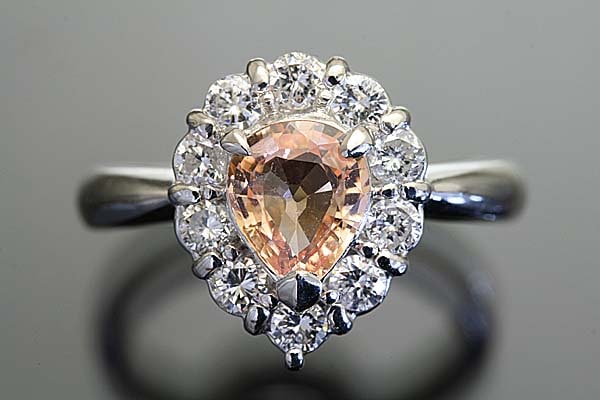 et1-8-248【蓮色サファイア&ダイヤモンド】Pt900リング