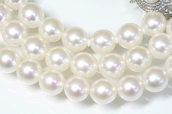 A314-14z0415【あこや真珠】K14WGネックレス