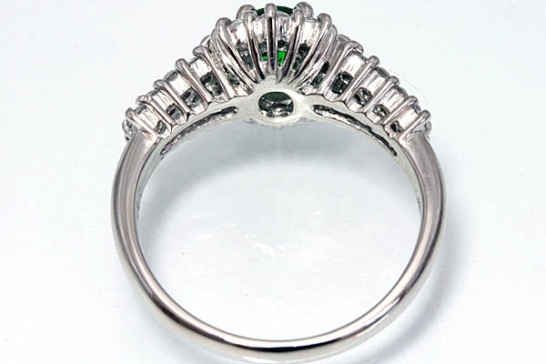 k-2-15g0153【Gガーネット0.54cts&ダイヤ0.67cts】Pt900リング