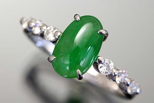 K14WG エメラルド リング ヴィンテージ 11号 K14WG【14金ホワイト