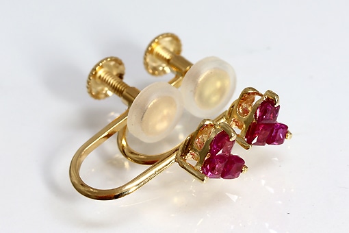 K18 ルビー ダイヤ入ファッションリング ミステリーセッティング K18 ルビー 天然石ダイヤ入ファッションリング ミステリーセッティング