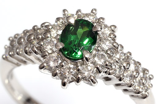 k-2-15g0153【Gガーネット0.54cts&ダイヤ0.67cts】Pt900リング k-2-15g0153【Gガーネット0.54cts&ダイヤ0.67cts】Pt900リング