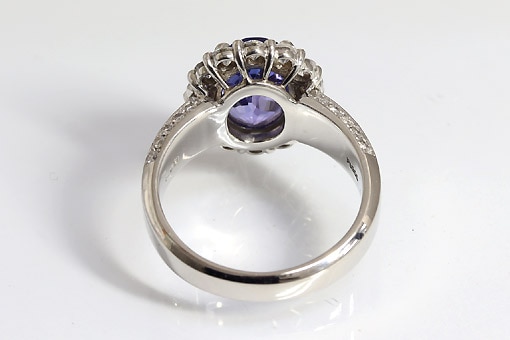 S1-j028-52【タンザナイト 3.69cts】Pt900ダイヤモンドリング