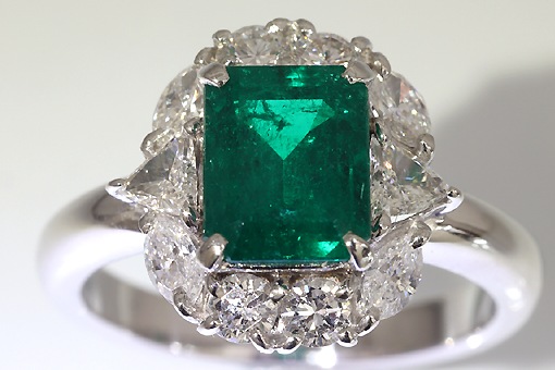k-2-15g0150【エメラルド1.62cts&ダイヤ0.84cts】Pt900リング