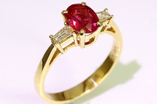 ★*★様 K18 ゴールド ルビー&ダイヤ リング A579-23n0093【ルビー0.90cts】K18ダイヤモンドリング