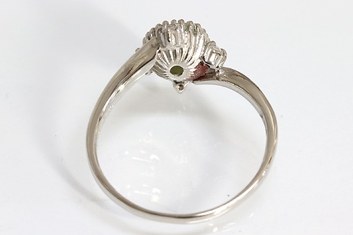 in1094nt76【キャッツアイ 0.79cts】ダイヤ入Pt900リング