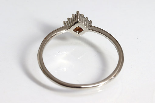 in1162nt312【オレンジサファイア 】Pt900リング