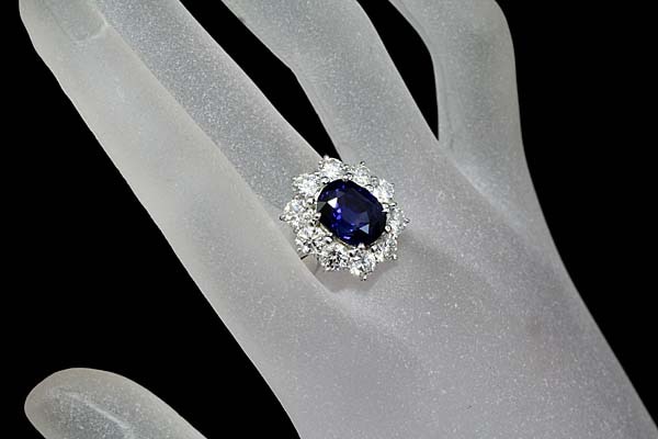 k-4-16g0022【4.5cts サファイア&2.32cts ダイヤモンド】Pt900リング k-4-16g0022【4.5cts サファイア&2.32cts ダイヤモンド】Pt900リング