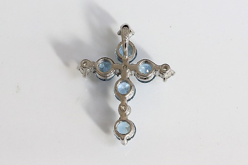 in1099nt351【サンタマリアアクアマリン 0.50cts】Pt900