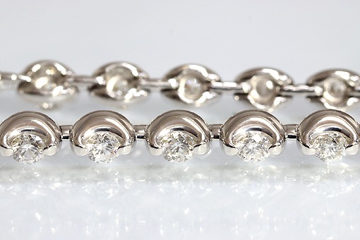 A402-16g0058【ダイヤモンド2.00cts】K18WGブレスレット