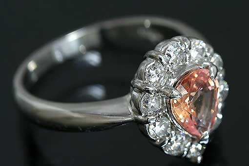 et1-8-248【蓮色サファイア&ダイヤモンド】Pt900リング