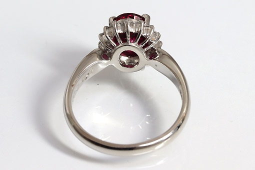 z8-lt-4 【ルベライト 1.41cts】Remake Pt900ダイヤモンドリング